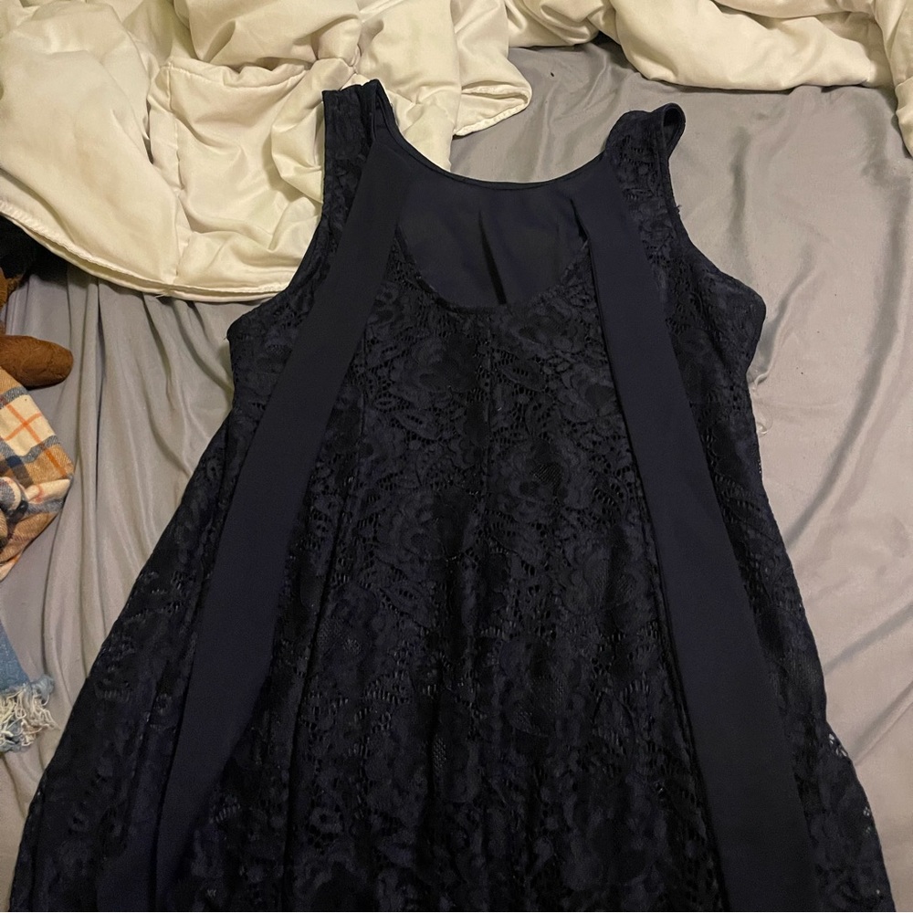 Size large dark blue dress